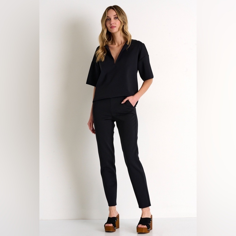 SHAN | straight fit trouser in 800 black caviar | size medium